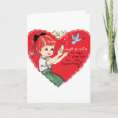 Retro  Valentijn Feestdagen Kaart (Voorkant)