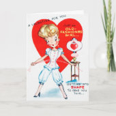 Retro  Valentijn Feestdagen Kaart (Voorkant)