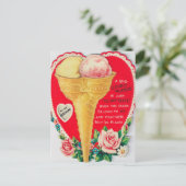 retro  Valentijn Feestdagenkaart (Staand voorkant)