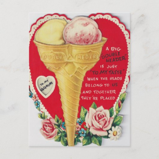 retro  Valentijn Feestdagenkaart (Voorkant)