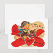 retro  Valentijn Feestdagenkaart (Voorkant / Achterkant)