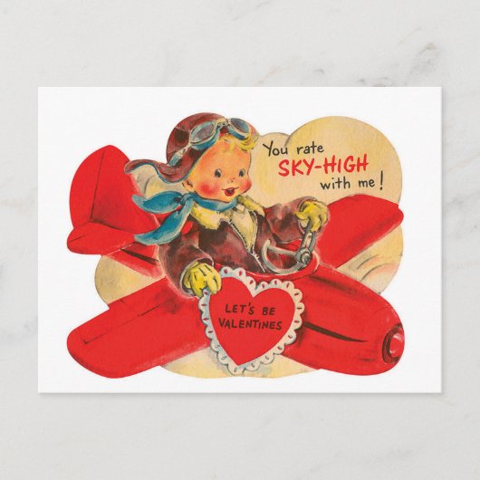 retro  Valentijn Feestdagenkaart (Voorkant)