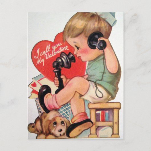 retro  Valentijn Feestdagenkaart (Voorkant)