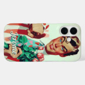 Retro Valentijn Flirty Guy Case-Mate iPhone Case (Achterkant (horizontaal))