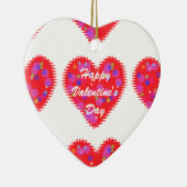 Retro Valentijn Hearts Keramisch Ornament (Rechts)