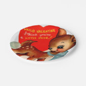 Retro  Valentijn hert party Papieren Bordje (Gekanteld)