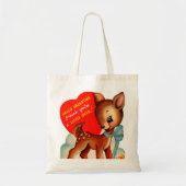 retro  Valentijn herten Tote Bag (Voorkant)