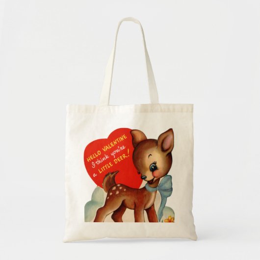 retro  Valentijn herten Tote Bag (Voorkant)