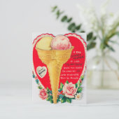 Retro  Valentijn Holiday briefkaart (Staand voorkant)