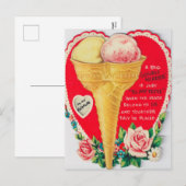 Retro  Valentijn Holiday briefkaart (Voorkant / Achterkant)