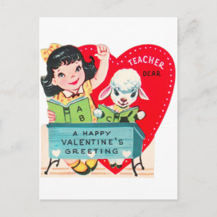 Retro  Valentijn Holiday briefkaart