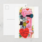 Retro  Valentijn Holiday briefkaart (Voorkant / Achterkant)