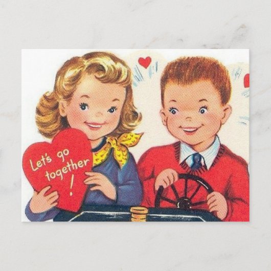 Retro Valentijn Holiday briefkaart (Voorkant)