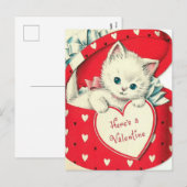 Retro  Valentijn Holiday briefkaart (Voorkant / Achterkant)