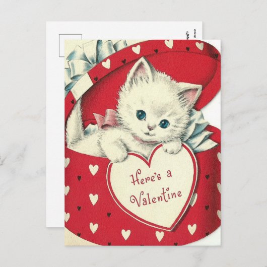 Retro Valentijn Holiday briefkaart (Voorkant / Achterkant)