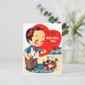 Retro  Valentijn Holiday dokter briefkaart (Staand voorkant)
