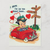 Retro  Valentijn Holiday man briefkaart (Voorkant)