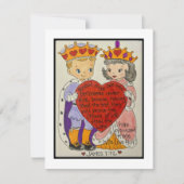 Retro Valentijn Kaart Notitiekaartje (Voorkant)