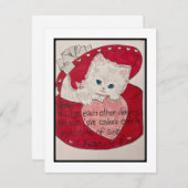 Retro Valentijn Kaart Notitiekaartje (Voorkant / Achterkant)