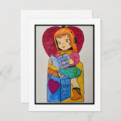 Retro Valentijn Kaart Notitiekaartje (Voorkant / Achterkant)