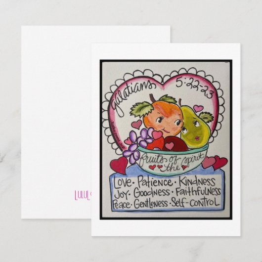 Retro Valentijn Kaart Notitiekaartje (Voorkant / Achterkant)