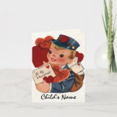 Retro Valentijn Kaart voor kinderen (Voorkant)