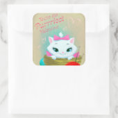 Retro  Valentijn kat Vakantie sticker (Tas)