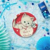 Retro  Valentijn kattefeestdag Papieren Bordje (Feest)