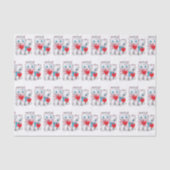 Retro  Valentijn Katten Tissuepapier (Voorkant)