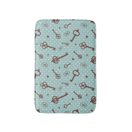 Retro Valentijn Keys Badmat (Voorkant Verticaal)