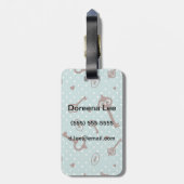 Retro Valentijn Keys Bagagelabel (Achterkant verticaal)