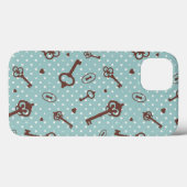 Retro Valentijn Keys Case-Mate iPhone Case (Achterkant (horizontaal))