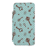 Retro Valentijn Keys Incipio iPhone Portemonnee Hoesje (Voorkant Agenda)