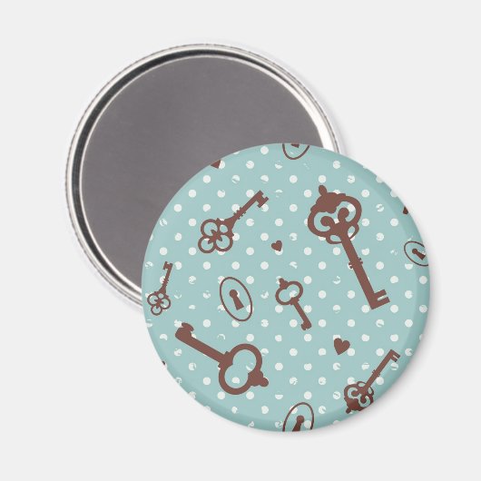 Retro Valentijn Keys Magneet (Voorkant / Achterkant)
