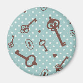 Retro Valentijn Keys Magneet (Voorkant)