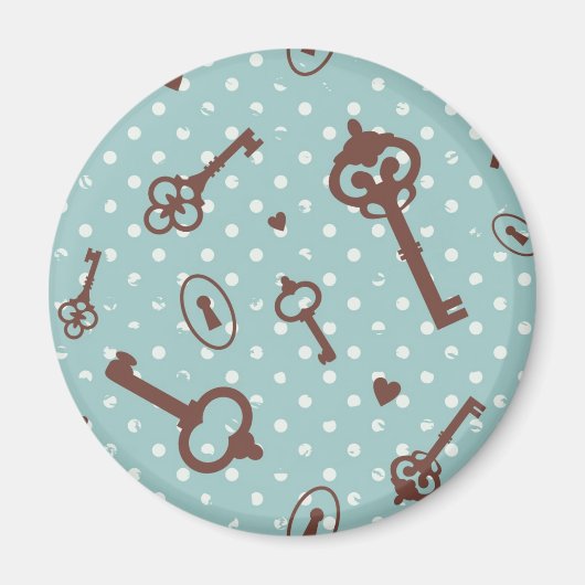 Retro Valentijn Keys Magneet (Voorkant)