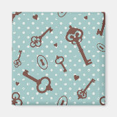 Retro Valentijn Keys Magneet (Voorkant)