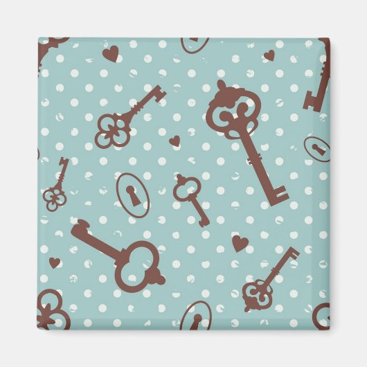 Retro Valentijn Keys Magneet (Voorkant)