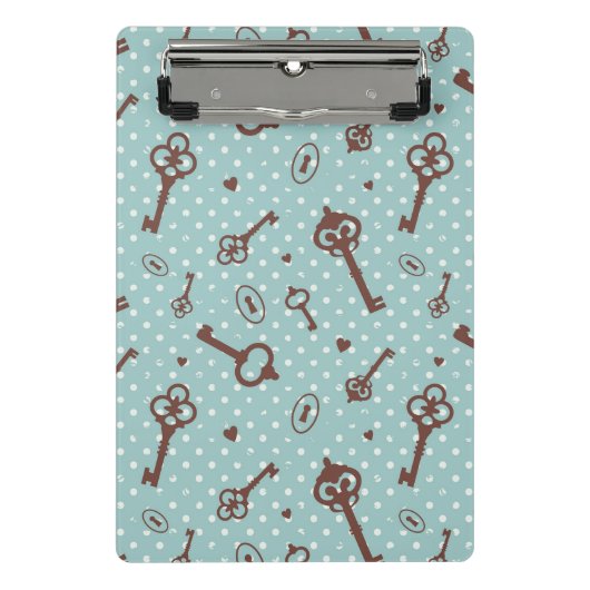 Retro Valentijn Keys Mini Klembord (Voorkant)