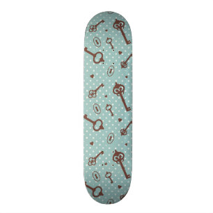 Retro Valentijn Keys Persoonlijk Skateboard