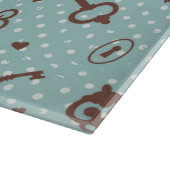 Retro Valentijn Keys Snijplank (Hoek)