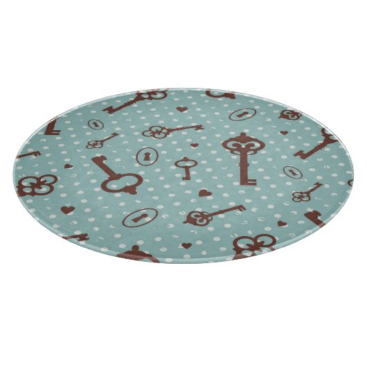 Retro Valentijn Keys Snijplank (Hoek)