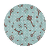 Retro Valentijn Keys Snijplank (Voorkant)