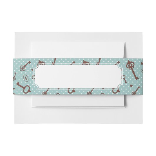 Retro Valentijn Keys Uitnodigingen Wikkel (Voorkant Voorbeeld)