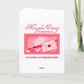 Retro Valentijn ~ Kitten in een Snoepjes doos Kaar Feestdagen Kaart (Achterkant)