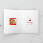 Retro Valentijn ~ Kitten in een Snoepjes doos Kaar Feestdagen Kaart (Binnen)