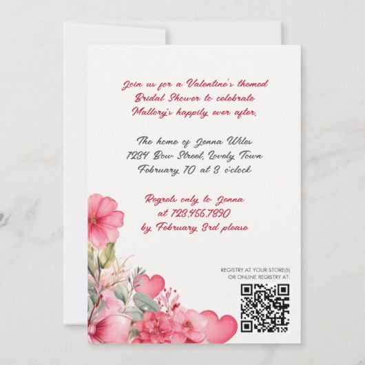 Retro Valentijn knuffelt harten en bloemen Kaart (Achterkant)