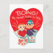 Retro  Valentijn koppel Vakantie briefkaart (Voorkant)