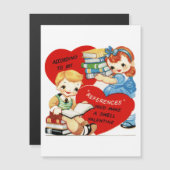 Retro Valentijn Magnetische Kaart (Voorkant / Achterkant)