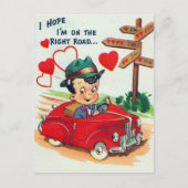 retro  Valentijn man Feestdagenkaart (Voorkant)